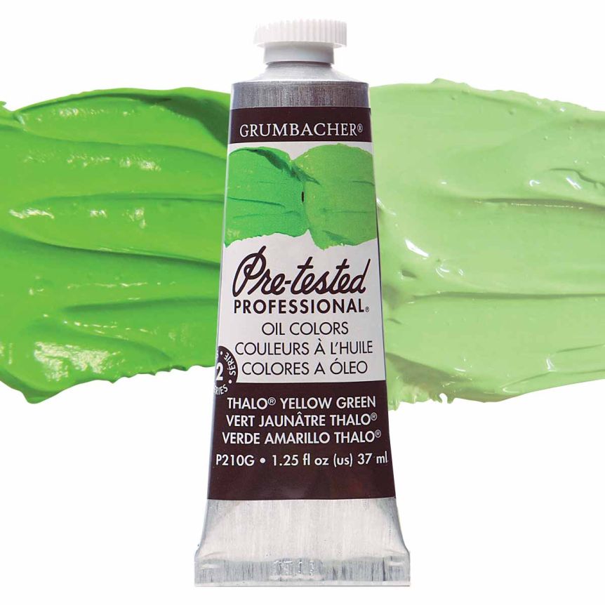 Grumbacher Pre-Tested Oil Color 37 ml Tube - Thalo Yellow Green