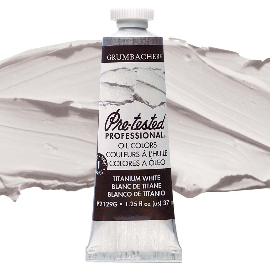 Grumbacher Pre-Tested Oil Color 37 ml Tube - Titanium White Original