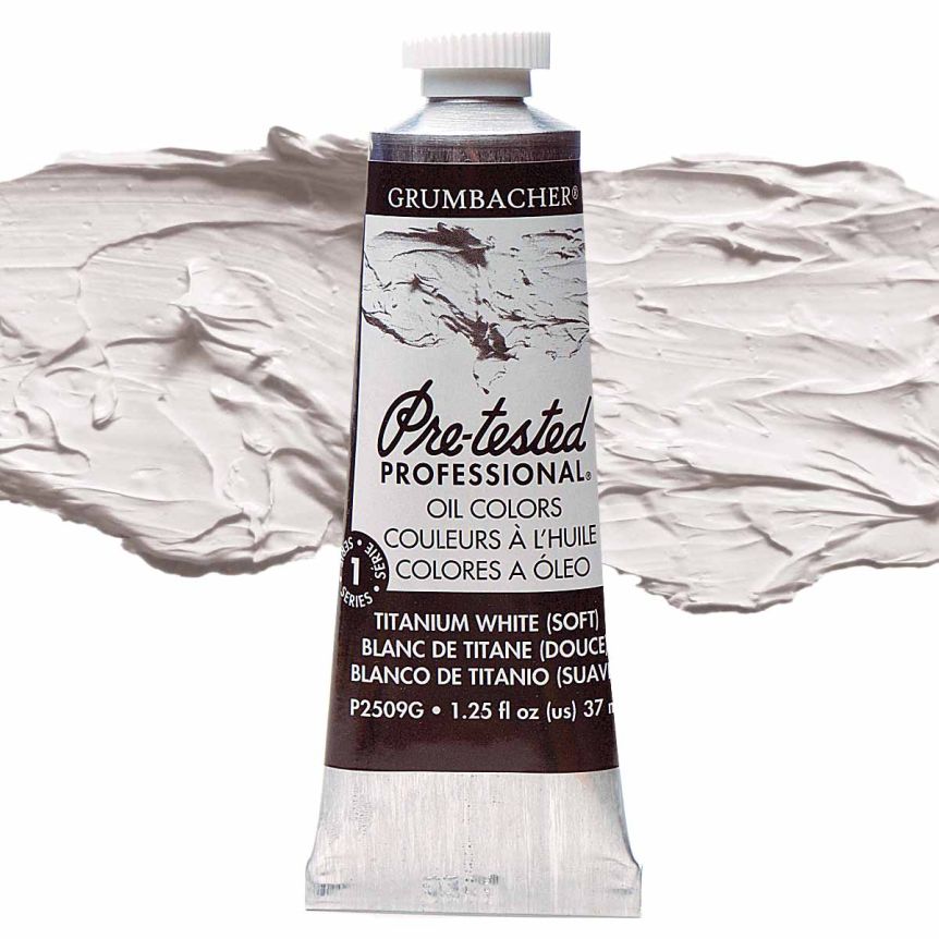 Grumbacher Pre-Tested Oil Color 37 ml Tube - Titanium White Soft