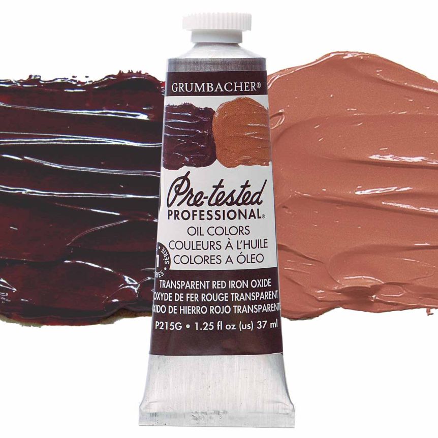 Grumbacher Pre-Tested Oil Paint 37 ml Tube - Transparent Red Iron Oxide