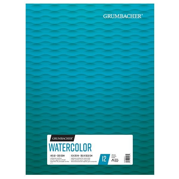 Grumbacher Watercolor 140lb Cold Press 15X20in Foldover Pad