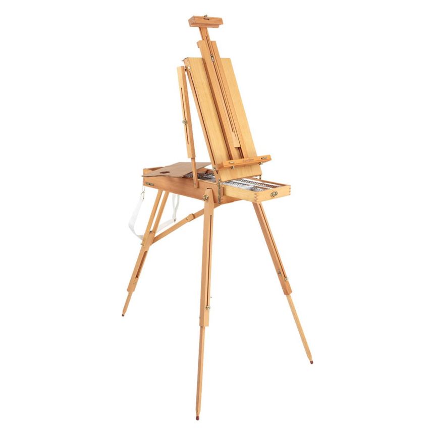 Grand Luxe Half Box French Easel, Premium Oiled Beechwood