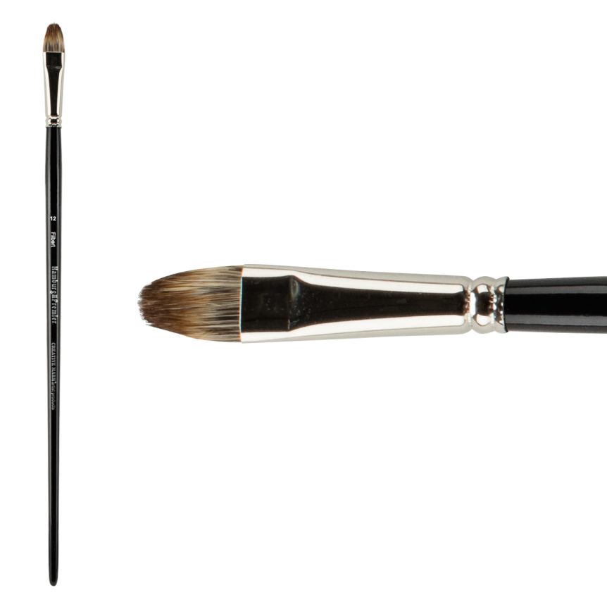Hamburg Premier PRO Handmade Brush, Filbert Size #12