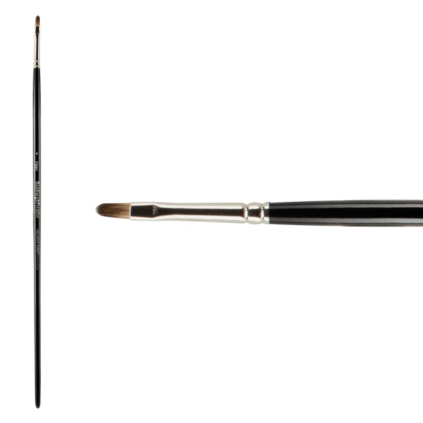 Hamburg Premier PRO Handmade Brush, Filbert Size #4