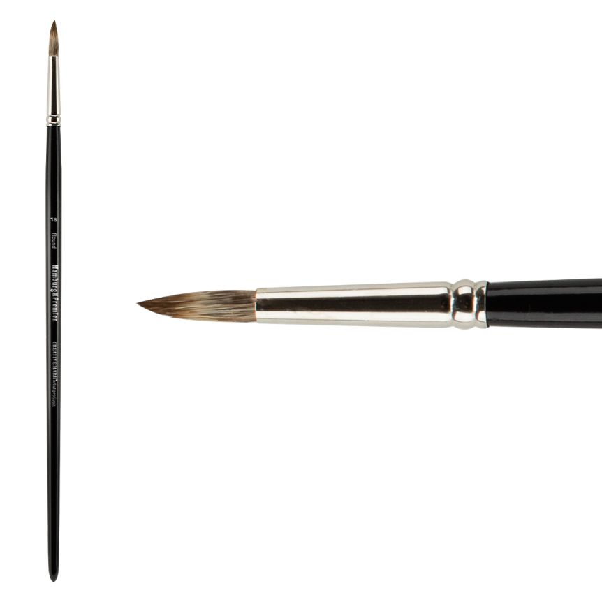 Hamburg Premier PRO Handmade Brush, Round Size #18