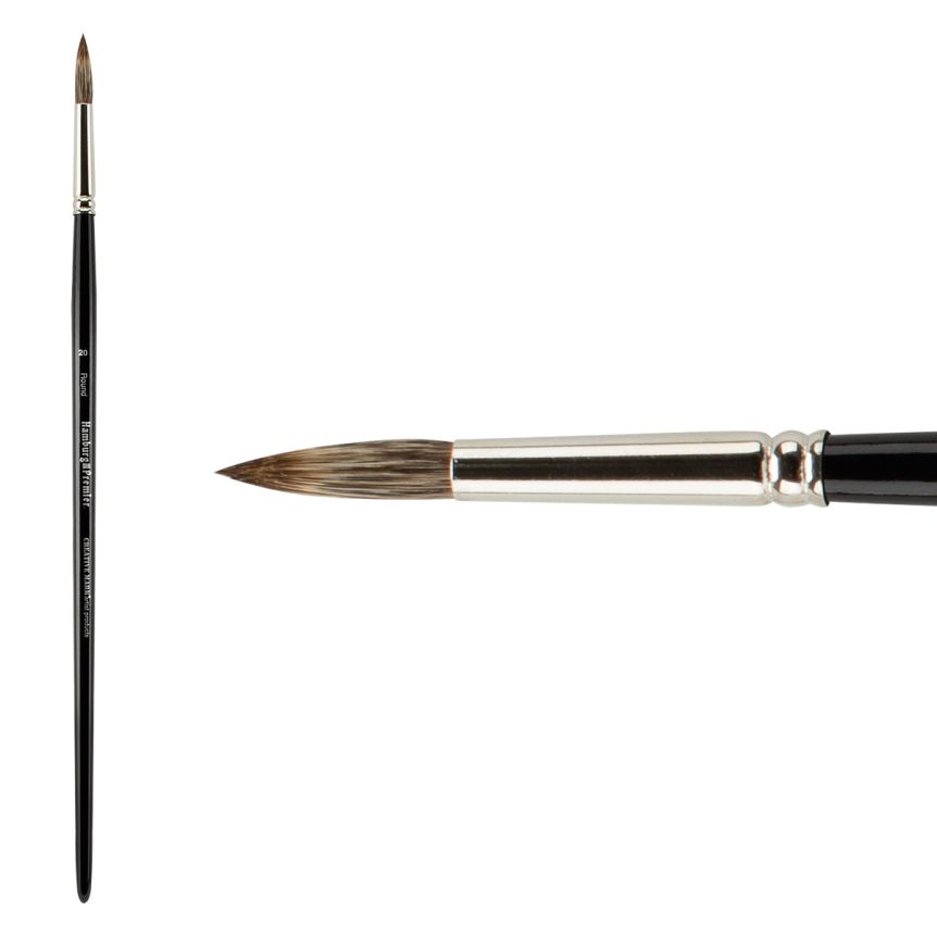 Hamburg Premier PRO Handmade Brush, Round Size #20