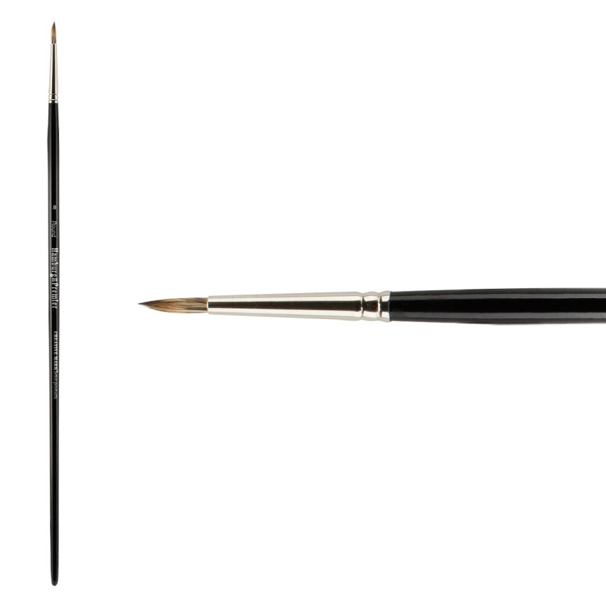 Hamburg Premier PRO Handmade Brush, Round Size #8