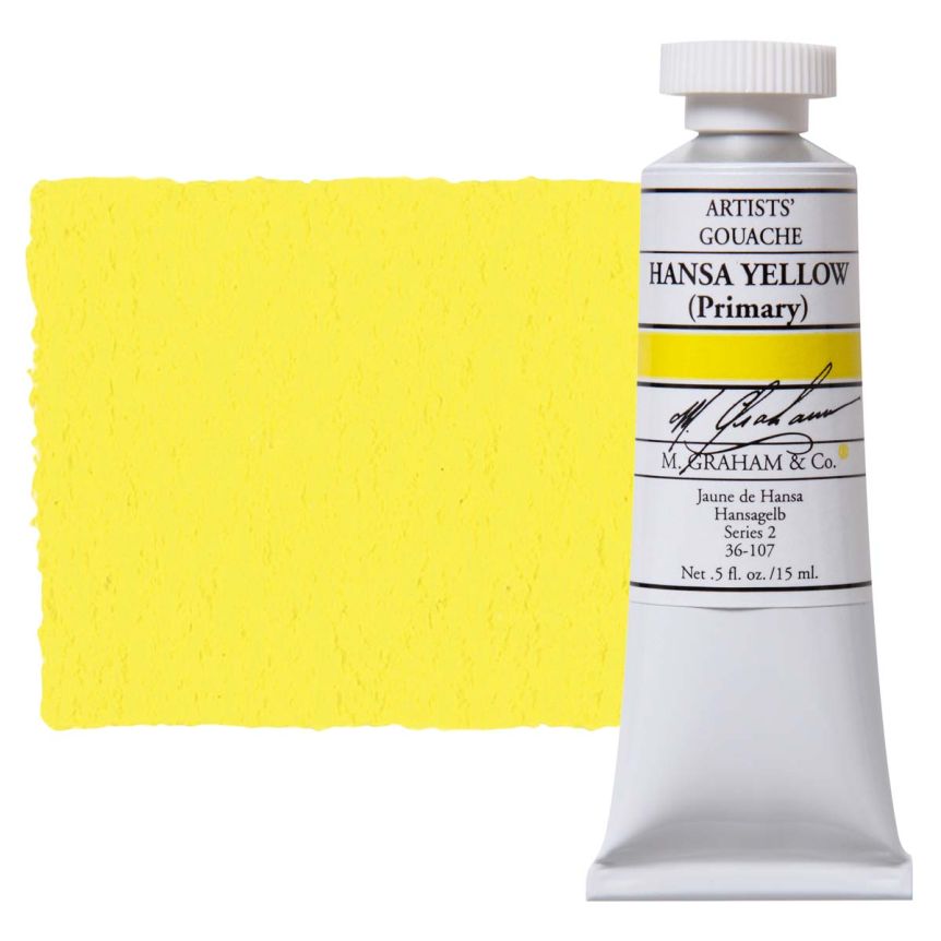 M. Graham Artists Gouache 15ml - Hansa Yellow Primary