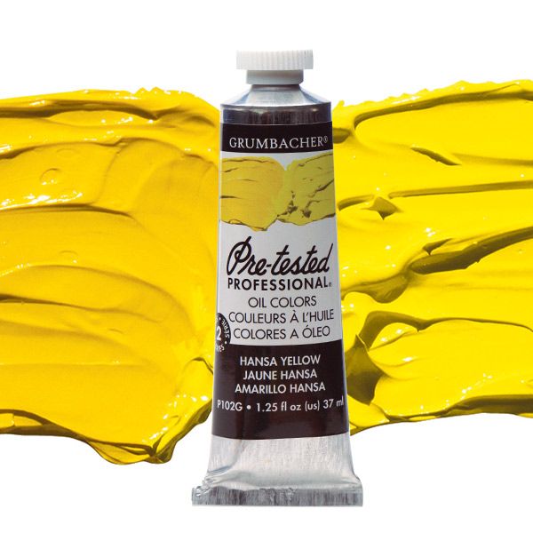 Grumbacher Pre-Tested Oil Color 37 ml Tube - Hansa Yellow