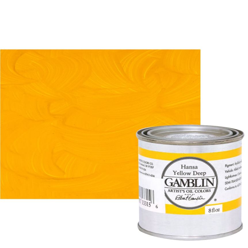 Gamblin Artists Oil - Hansa Yellow Deep, 8oz Can
