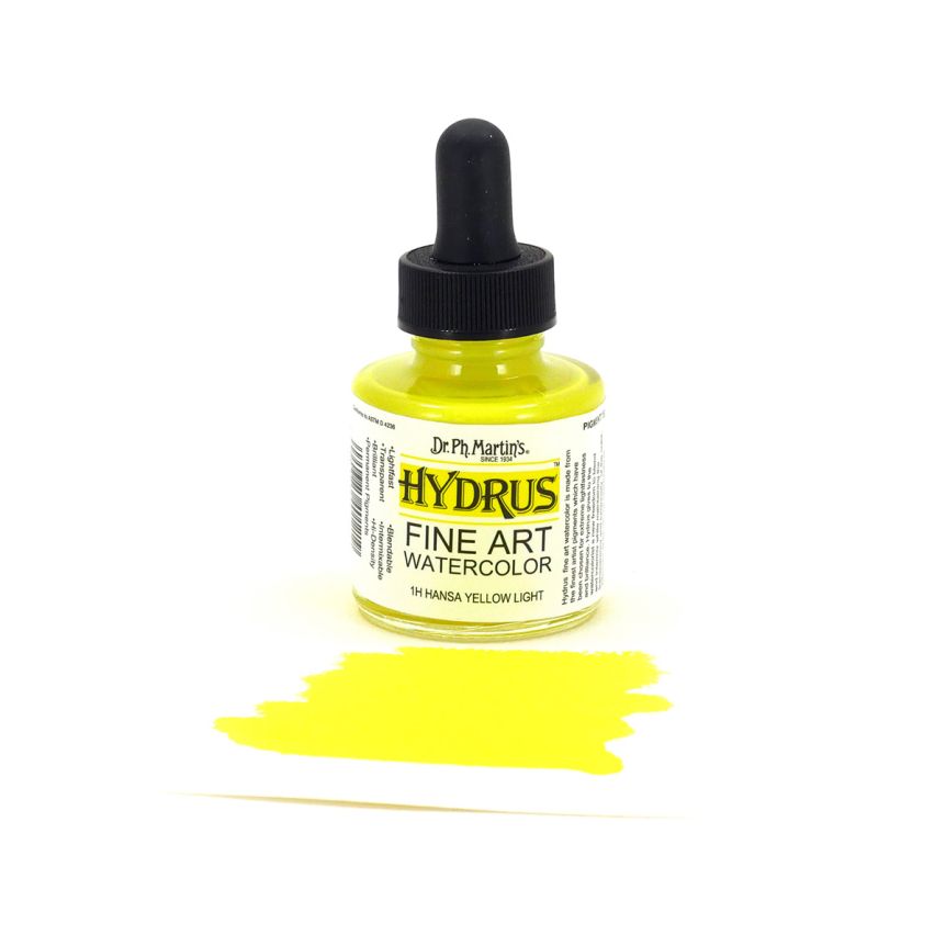 Dr. Ph. Martin's Hydrus Watercolor 1 oz Bottle - Hansa Yellow Light