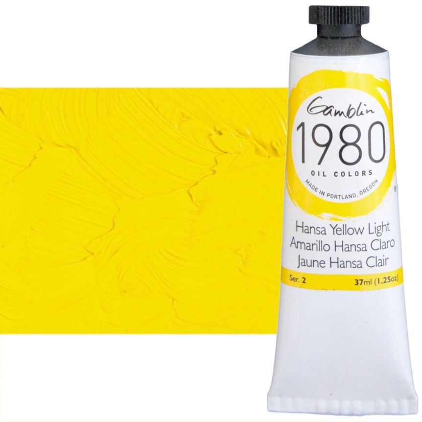Gamblin 1980 Oil Colors - Hansa Yellow Light, 37ml Tube