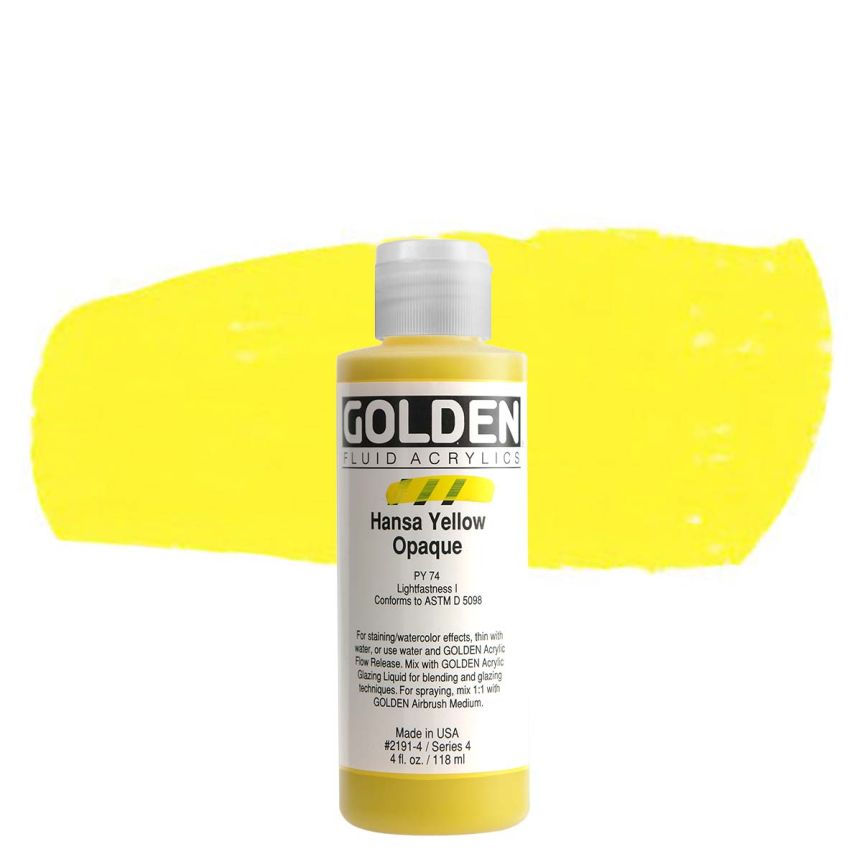 GOLDEN Fluid Acrylics Hansa Yellow Opaque, 4oz