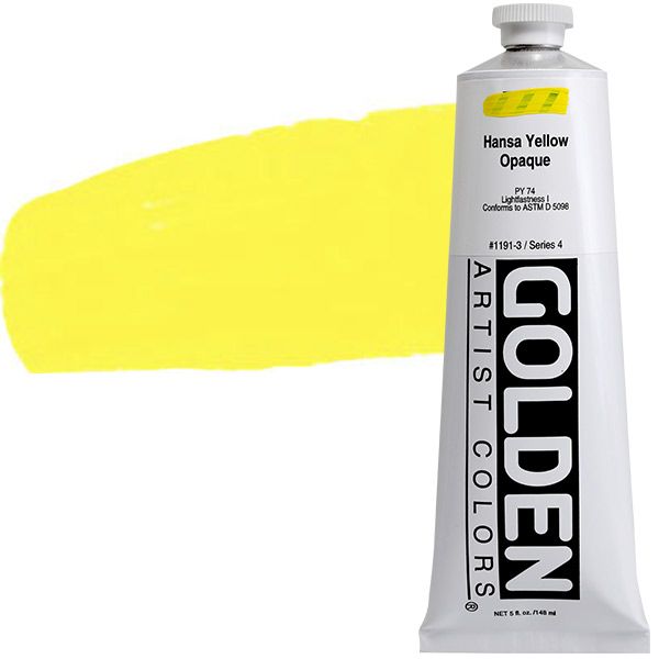 GOLDEN Heavy Body Acrylics - Hansa Yellow Opaque, 5oz Tube