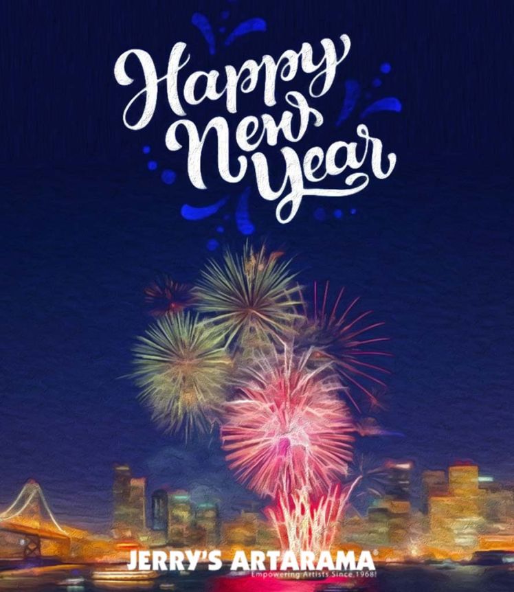 Happy New Year Artist eGift Card - Fireworks in Oils