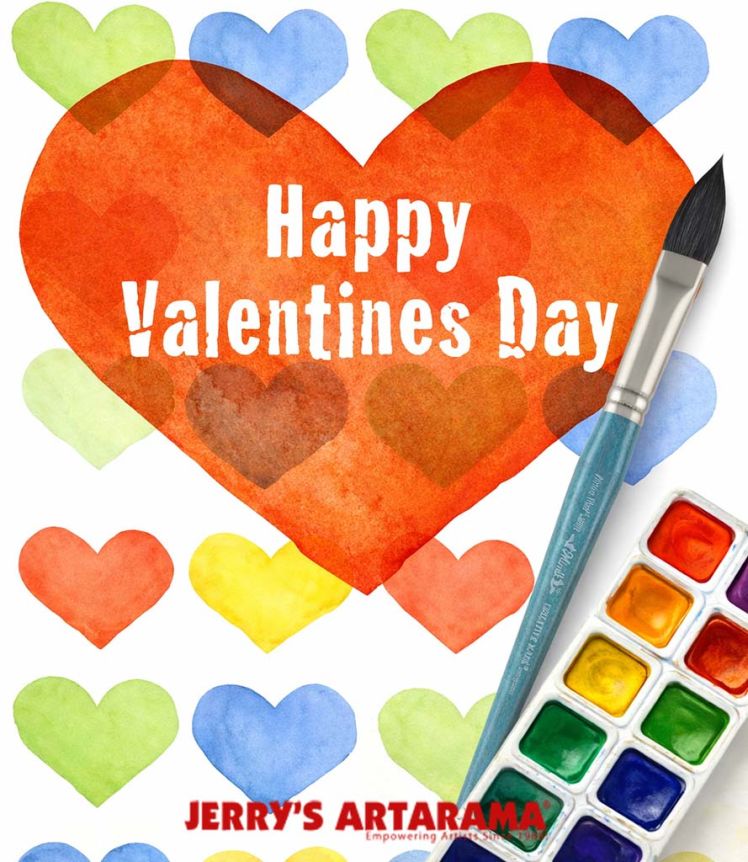 Valentine&#39;s Day Artist eGift Card - Multi-Colored Hearts