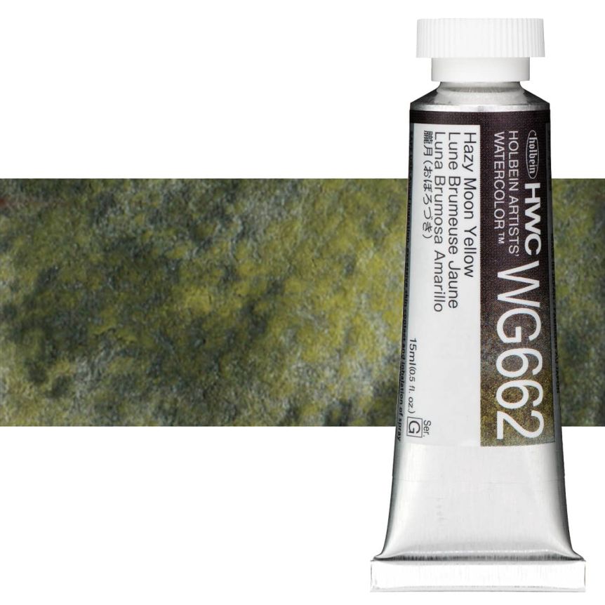 Holbein Artists' Granulating Watercolor - Hazy Moon Yellow, 15ml Tube
