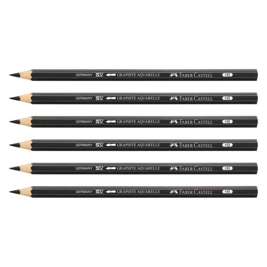 Faber-Castell Graphite Aquarelle Pencil - HB (Box of 6)