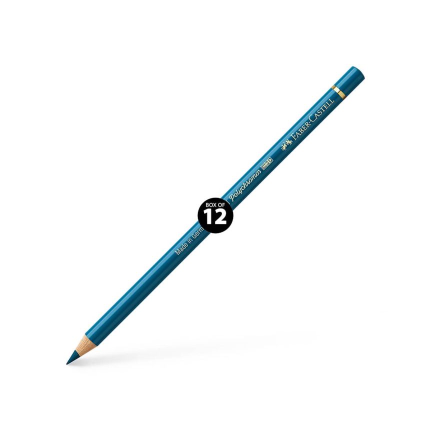 Faber-Castell Polychromos Pencil, No. 155 - Helio Turquoise (Box of 12)
