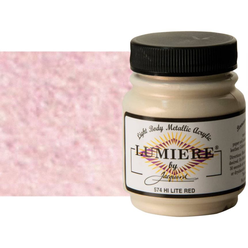 Jacquard Lumiere Fabric Color - Hi-Lite Red, 2.25oz Jar