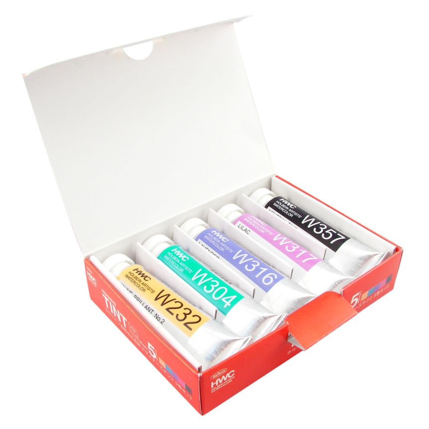 Holbein Artists' Watercolor - Designers Tin Set of 5, 15ml Tubes