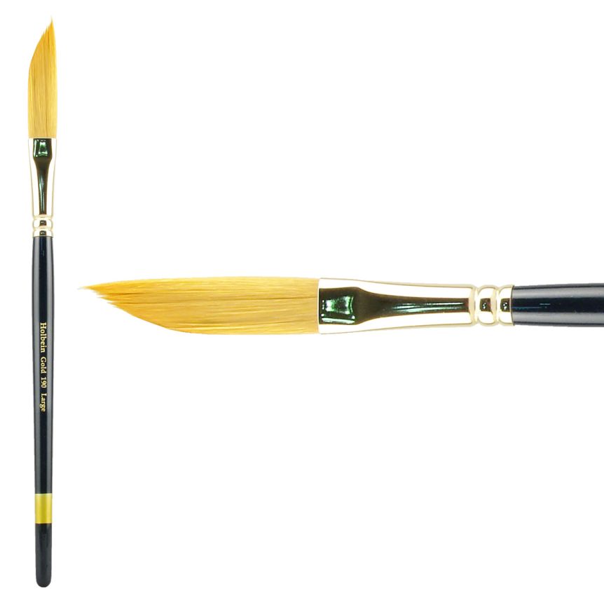 Holbein Gold Synthetic Watercolor Brush, Sword Liner Large