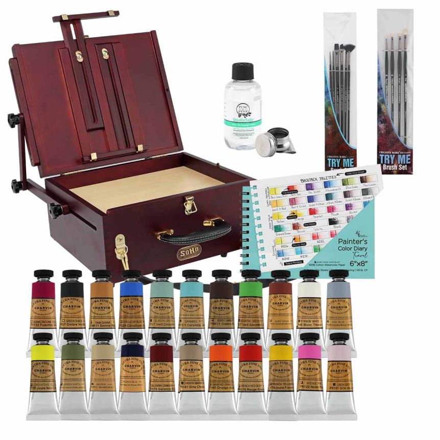  175 Piece Deluxe Art Set with 2 Drawing Pads, Acrylic