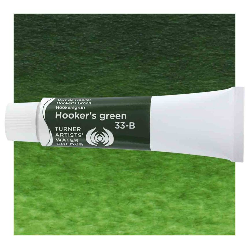 Turner Professional Watercolor - Hooker's Green, 15ml Tube