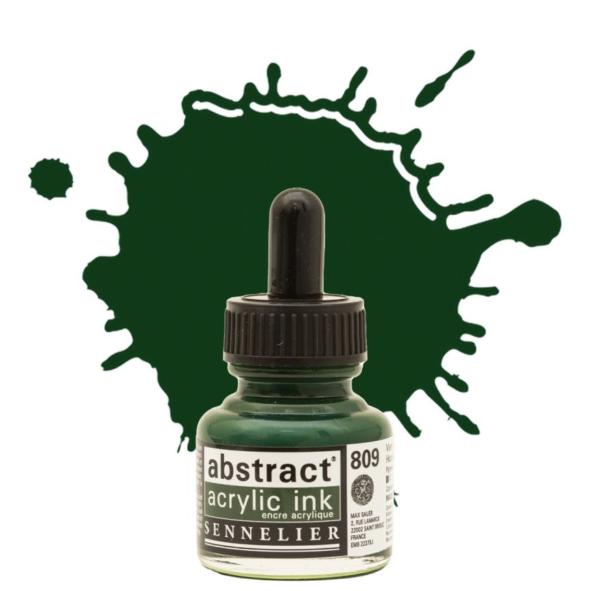 Sennelier Abstract Acrylic Ink - Hooker's Green, 30ml