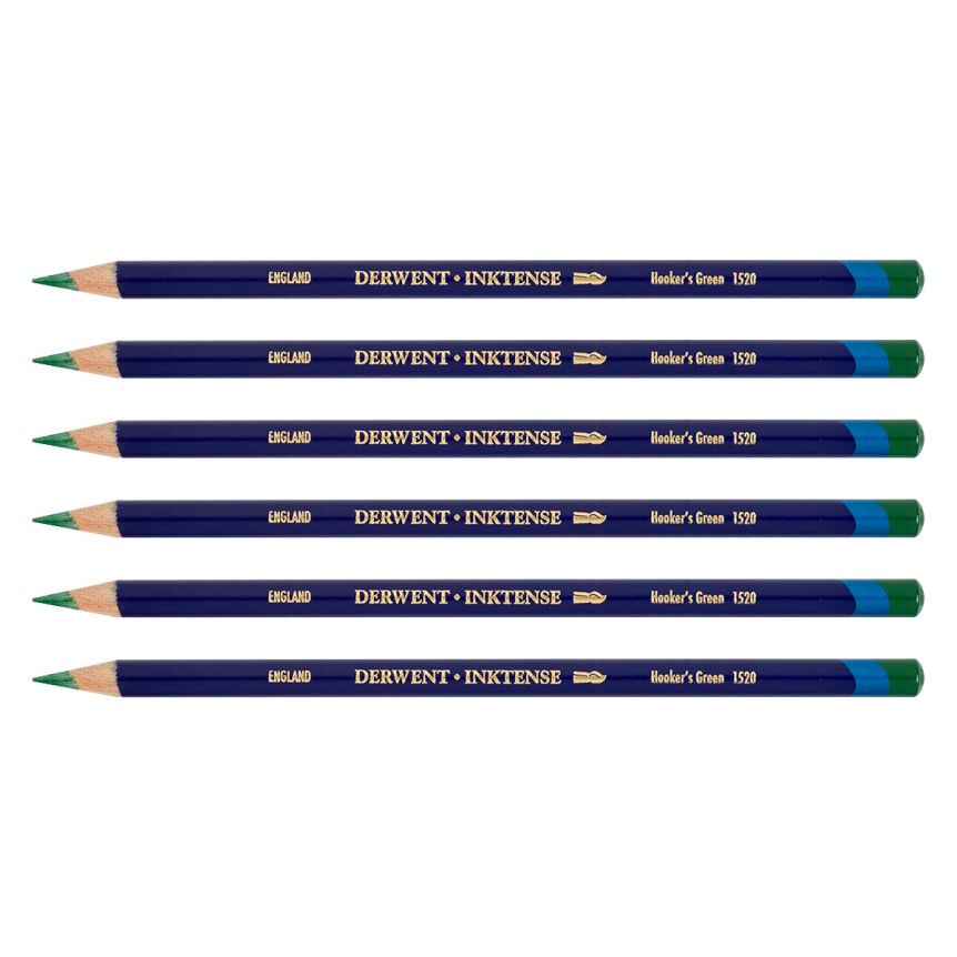 Derwent Inktense Pencil - Hooker's Green (Box of 6)