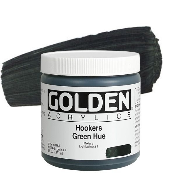 GOLDEN Heavy Body Acrylic 8 oz Jar - Hooker's Green Hue