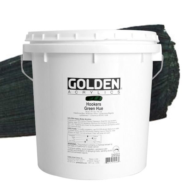 GOLDEN Heavy Body Acrylics - Hooker's Green Hue, Gallon