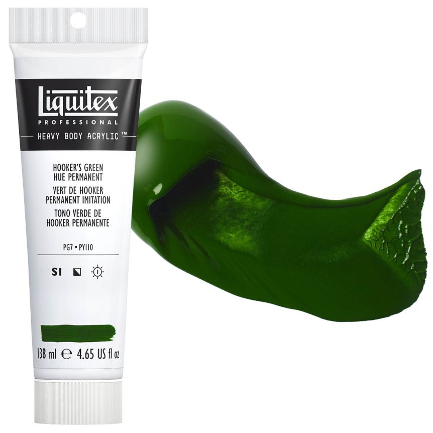 Liquitex Heavy Body Acrylic - Hooker's Green Hue, 4.65oz Tube
