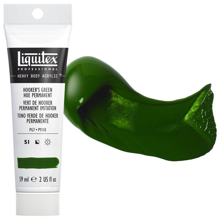 Liquitex Heavy Body Acrylic - Hooker's Green Hue Permanent, 2oz Tube
