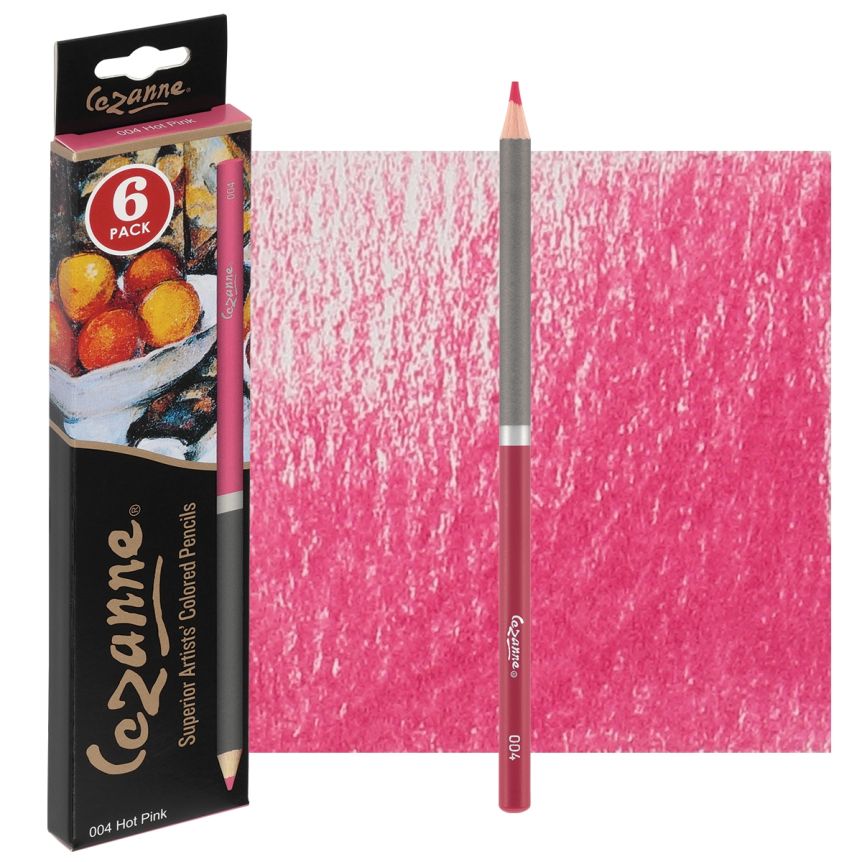 Cezanne Premium Colored Pencils - Hot Pink, Box of 6