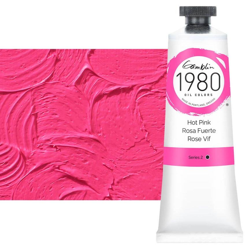 Gamblin 1980 Oil Colors - Hot Pink, 37ml Tube