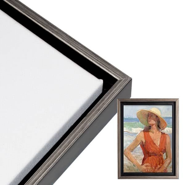 Jerry's Artarama 3/4 Core Floater 3 Pack Frames for Canvas Artwork Display  [8x24 - Black]- Perfect for Home Wall Decor, Bedroom Wall Art, Living Room