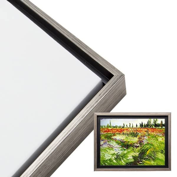 Illusions Floater Frame, 30x30 Antique Silver - 3/4 Deep