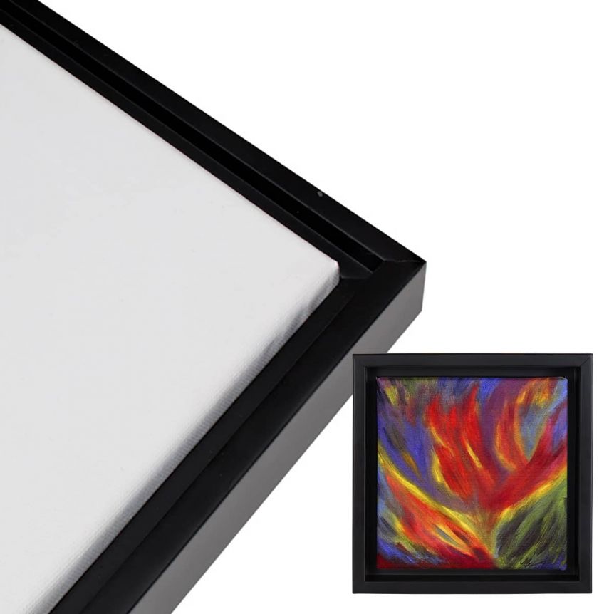 Illusions Floater Frame, 12"x16" Black - 1-1/2" Deep