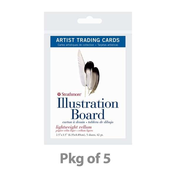 Strathmore Artist Trading Cards Illustration Board 21/2" x 31/2" 1 Pack (5 Cards) Jerry's
