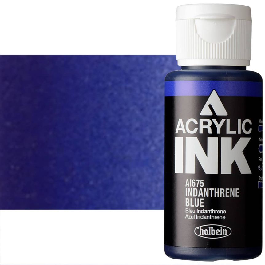 Holbein Acrylic Ink - Indanthrene Blue, 30ml