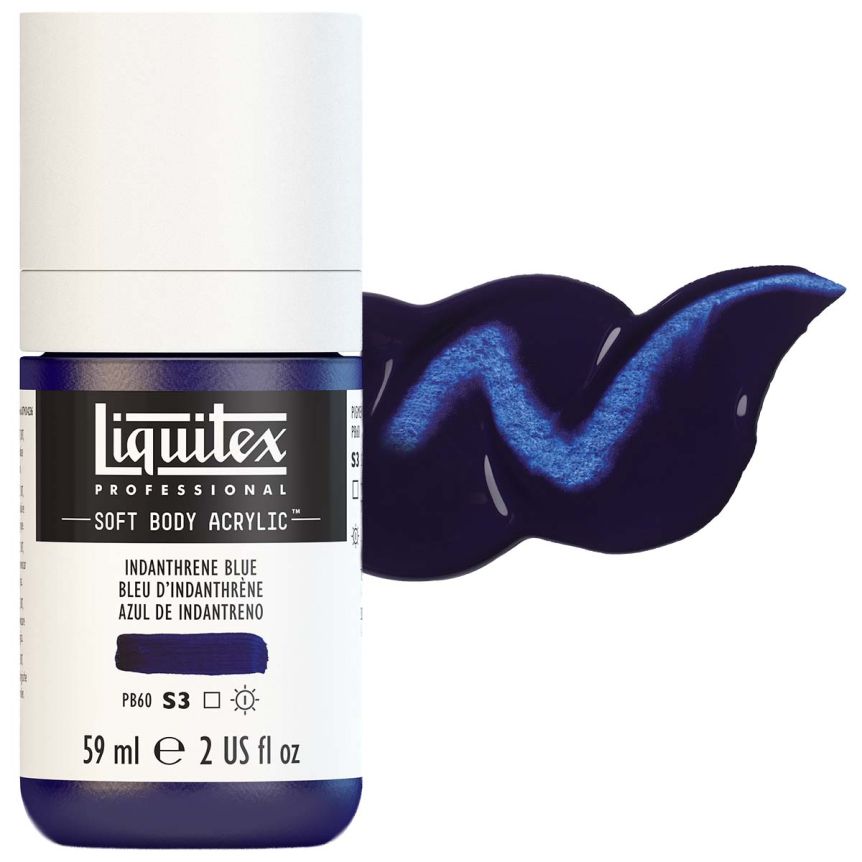 Liquitex Professional Soft Body Acrylic - Indantherene Blue, 2oz Bottle
