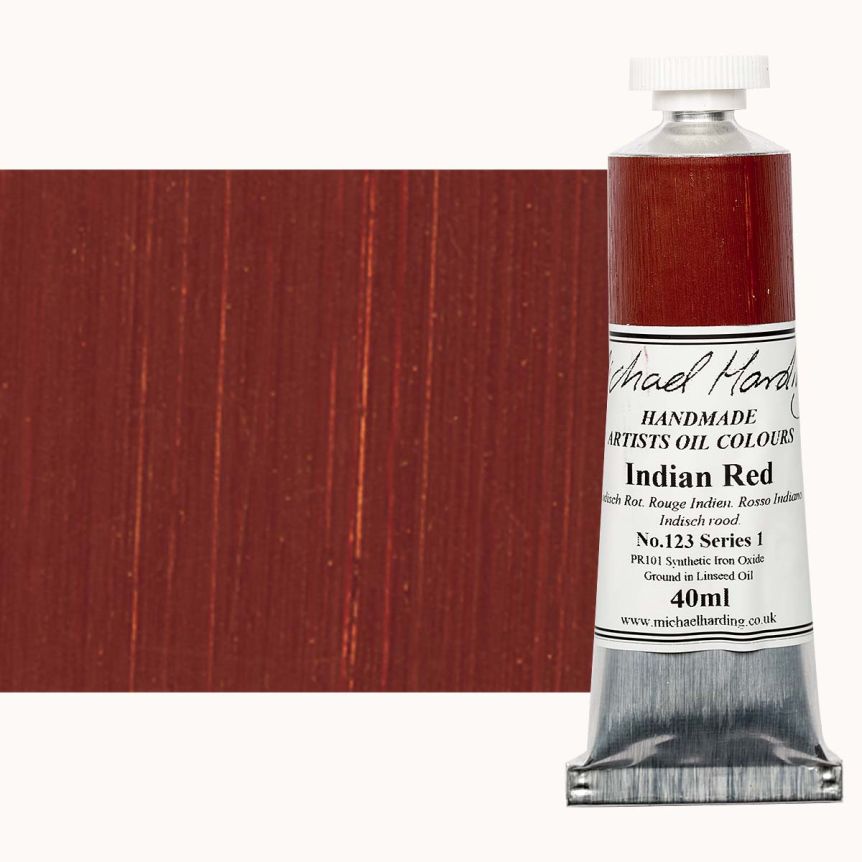 Michael Harding Oil Color - Indian Red, 40ml Tube