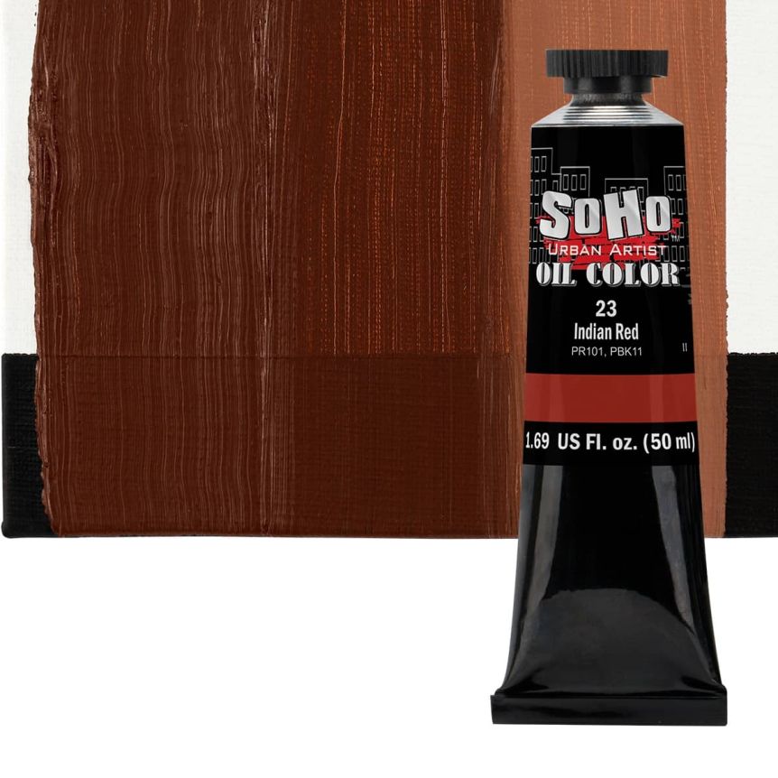 SoHo Artist Oil Color Indian Red 50ml Tube
