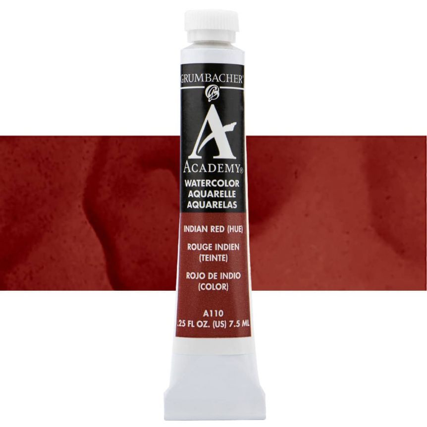 Grumbacher Indian Red Hue Academy Watercolor 7.5 ml Tube