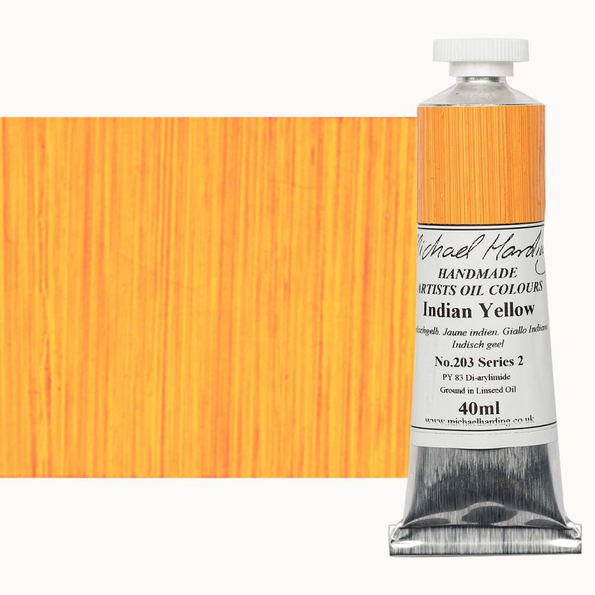 Michael Harding Oil Color - Indian Yellow, 40ml Tube