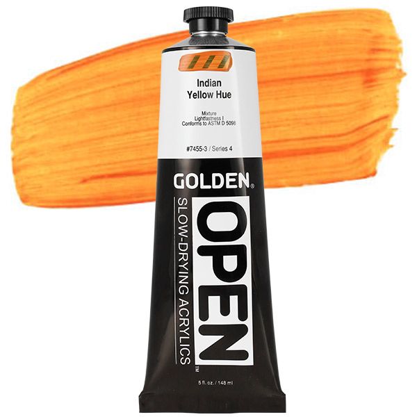GOLDEN Open Acrylic Paints Indian Yellow Hue 5 oz