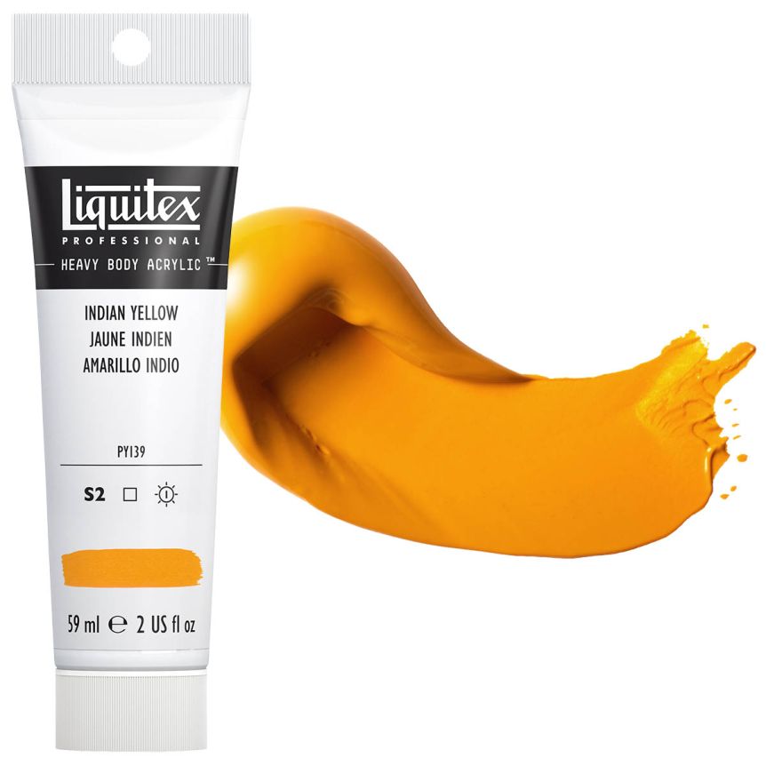 Liquitex Heavy Body Acrylic - Indian Yellow, 2oz Tube