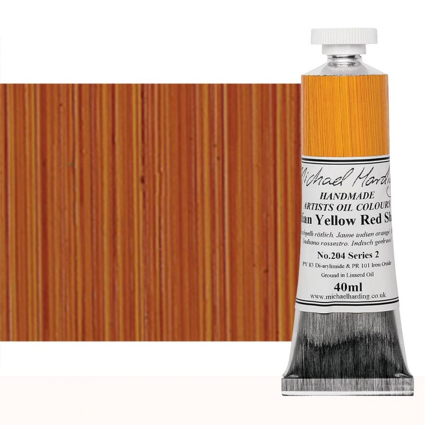 Michael Harding Handmade Artists Oil Color 40ml - Indian Yellow Red Shade