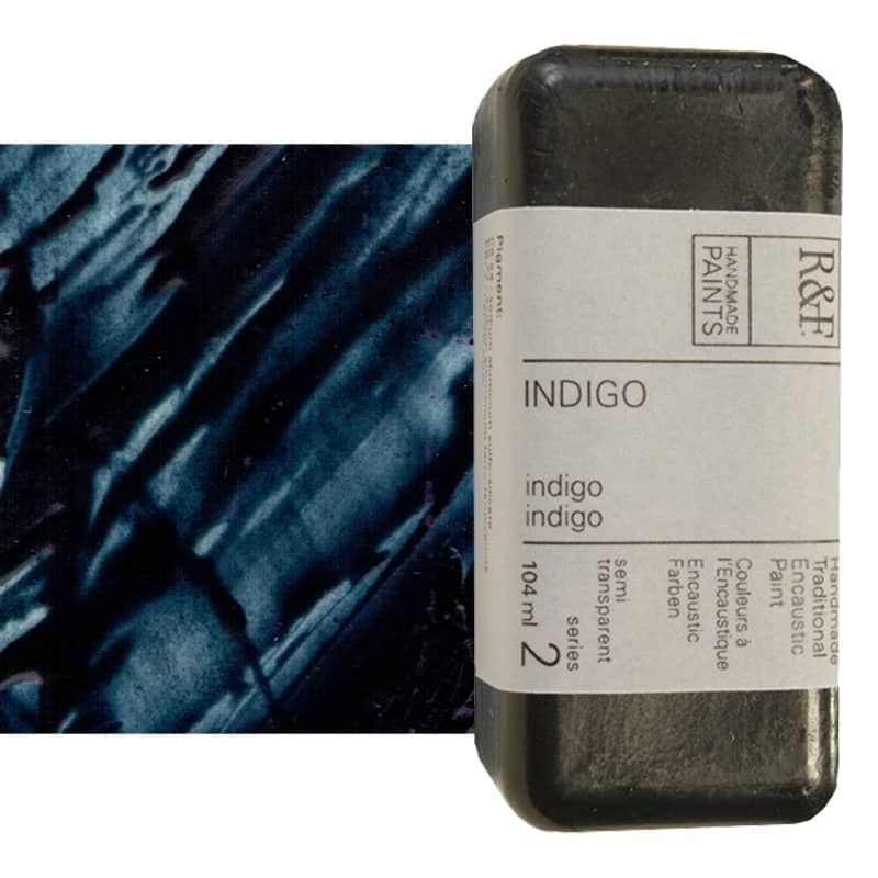 R&F Encaustic Handmade Paint 104 ml Block - Indigo 
